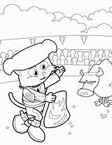 Coloring Spain Spanish Bull Matador Kids Popular Template sketch template
