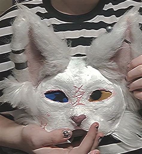 turkish angora therian mask    cat mask diy warrior cats