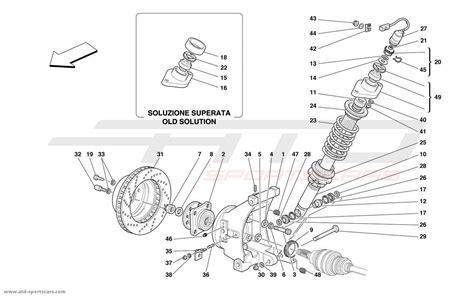 ferrari  maranello rear suspension shock absorber  brake disc parts  atd sportscars