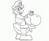 Yoshi Coloring Pages Popular Library Clipart Printable Coloringhome Cartoon sketch template