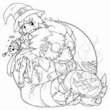Halloween Lineart Coloring Loppi Anime Choose Board sketch template