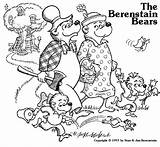 Coloring Berenstain Bears Pages Bear Family Halloween Book Bernstein Party Berenstainbears Printable sketch template