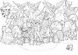 Coloring Pokemon Pages Evolutions Eevee Library Clipart Legendary sketch template