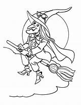 Witch Coloring Pages Cartoon Print Witch2 sketch template