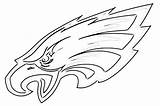 Eagles Philadelphia Logo Coloring Eagle Pages Printable Drawing Football Color Line Sketch Bald Baby Flying Print Team Tattoo Adults Template sketch template
