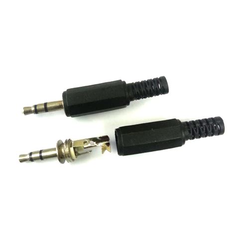 mm stereo headphone speaker audio plug connector black moddiycom