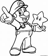 Mario Coloring Star Super Pages Printable Print Book sketch template