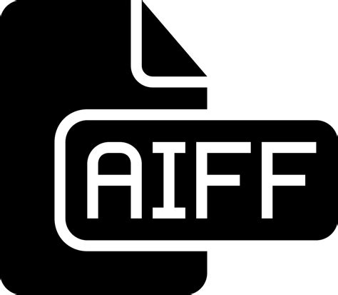 aiff file type solid black interface symbol svg png icon