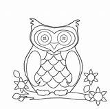 Owl Coloring Pages Kids Cartoon Print sketch template