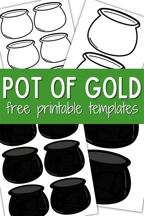 pot  gold templates perfect  st patricks day crafts originalmom