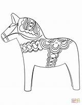 Dala Horse Coloring Swedish Sweden Pages Printable Supercoloring Template Christmas Scandinavian Crafts Pattern Folk Choose Board Categories sketch template