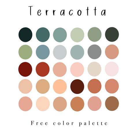 terracotta color palette earthy color palette color palette color