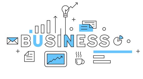 business flat  design  blue business illustration concept