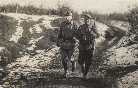 historic photograph romanian soldier being led blindfolded[20080015860
