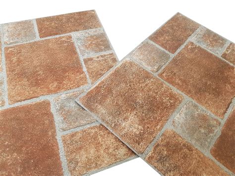 floor tiles  adhesive brick effect tile vinyl flooring kitchen ebay