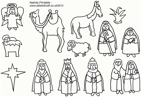 nativity  coloring pages printable coloring home