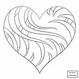 Coloring Heart Pages Intricate Printable Print Hearts Color Arrow Supercoloring Drawing Fancy Kids Adult sketch template