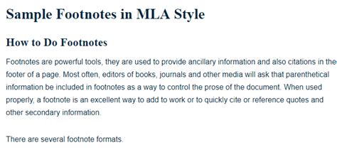 sample footnotes  mla style  research guide  students