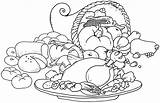 Coloring Food Pages Thanksgiving Printable Color Getcolorings Print sketch template