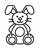 Bunny Outline Coloring Template Bulletin Board sketch template