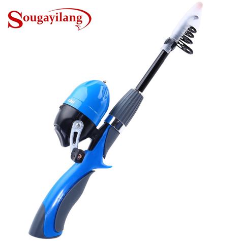 buy sougayilang cm ice fishing rod  closed face fishing spinning reel