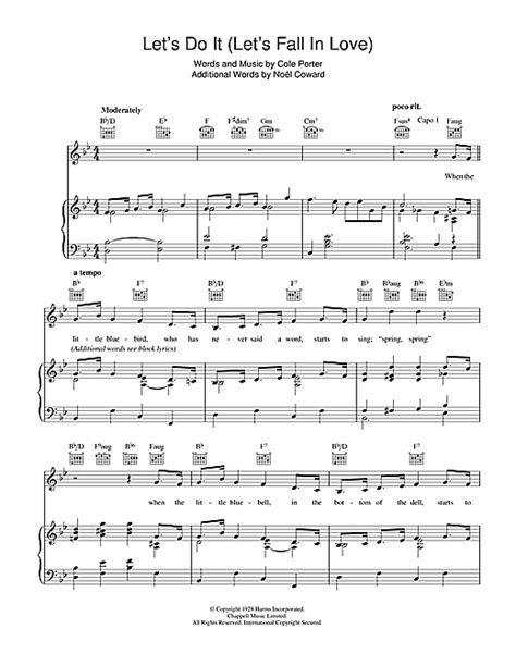 let s do it let s fall in love sheet music by cole porter piano