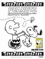 Snoopy Peanuts Coloring Tales Schulz Sheet Charlie Sheets Exclusive Brown Bros Warner Courtesy Entertainment sketch template