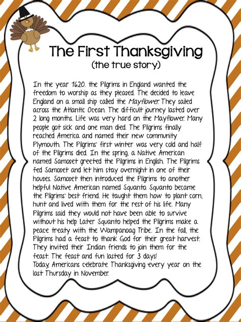thanksgiving story printable printable word searches