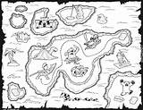 Coloring Map Pirate Printable Pages Maps Blank Popular sketch template