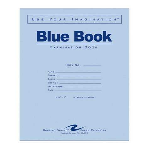 blue book  wm  sht page exam books  papers roaring
