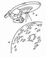 Trek Starship Ausmalbilder Spock Drawings Startrek Voyager Scanning Coloriages Ships Uss Films Beam Kirk Colorier Designlooter sketch template