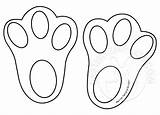 Bunny Easter Feet Paws Clipart Printable Template Clipground sketch template