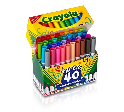 crayola ultra clean broad  markers art tools  packs   ct