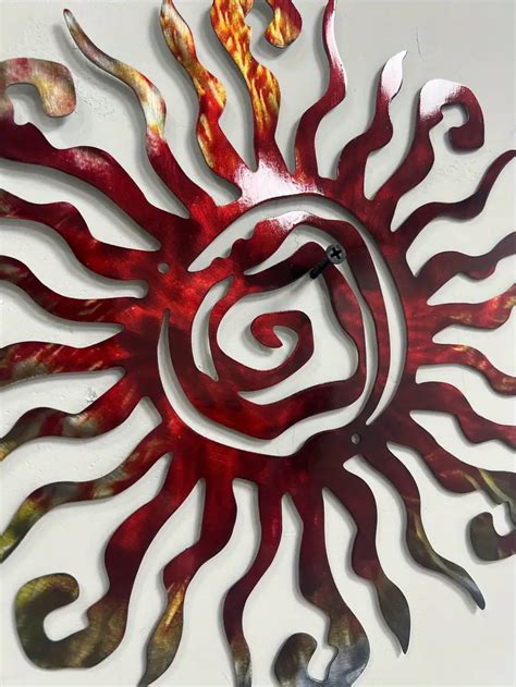 wacky sun outdoor metal wall art  metal sun wall decor temu