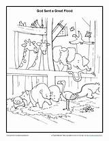 Ark Animals Coloring Noah Color Pages God Made Wonderful Sunday School Activity Finished Let Ve Children They After Some sketch template