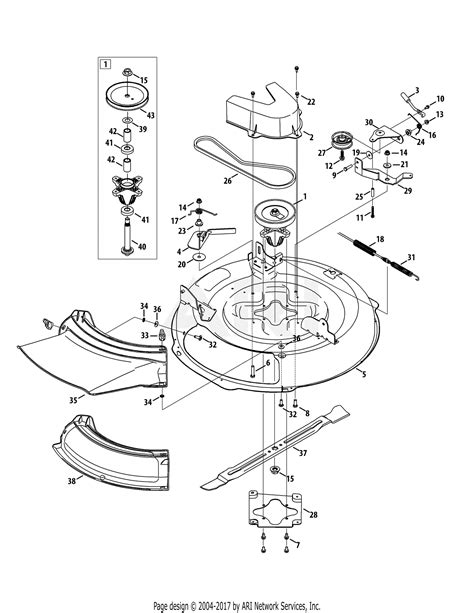 mtd acjd  parts diagram  mower deck