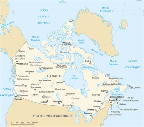 carte grande villes canada carte grande villes du canada