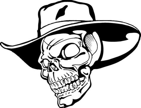 cowboys skull mascot decal sticker