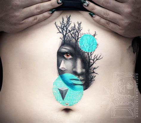Face And Trees Tattoo By Chris Rigoni Photo 21608