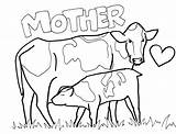 Coloring Pages Cow Printable Print Para Colorir Mother Calf Clipart Vacas Kids Mothers Desenhos Color Library Animal Cartoon Mom Clip sketch template