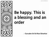 Sri Ravi Shankar Blessing Gurudev Inspirational Quote Happy sketch template