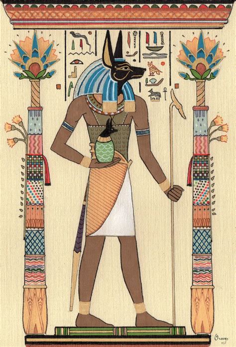 anubis by plumporange ancient egyptian art egypt art ancient egypt art
