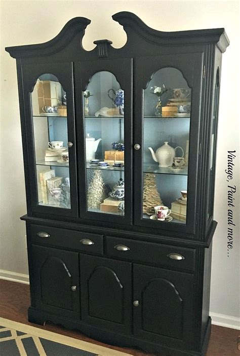 updating  china cabinet  paint   china cabinet painted