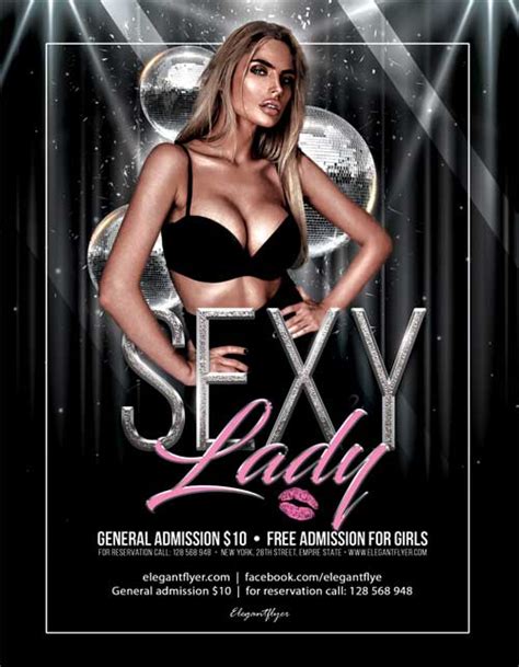 sexy ladies party free flyer template freepsdflyer