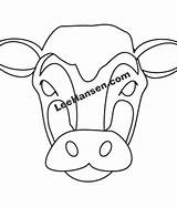 Cow Mask Coloring Face Printable Masks Cut Leehansen sketch template