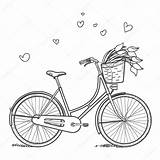 Bicycle Vintage Coloring Pages Template sketch template