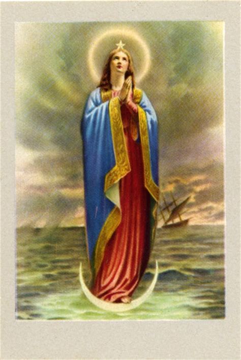 Mary As Maria Stella Maris Star Of The Sea She Is Standing On A