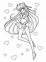 Sailormoon Ausmalbilder Venus Mewarnai Kleurplaten Kleurplaat Coloriages Malvorlagen1001 Animaatjes Gatta Minako Bergerak Coloring sketch template