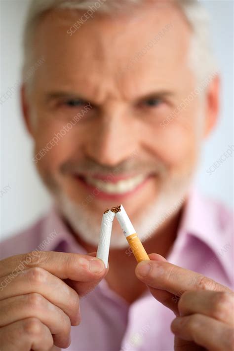 Man Wishing To Quit Smoking Stock Image C031 2220 Science Photo