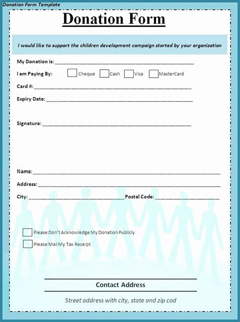 donation form template word awesome donation form template  formats
